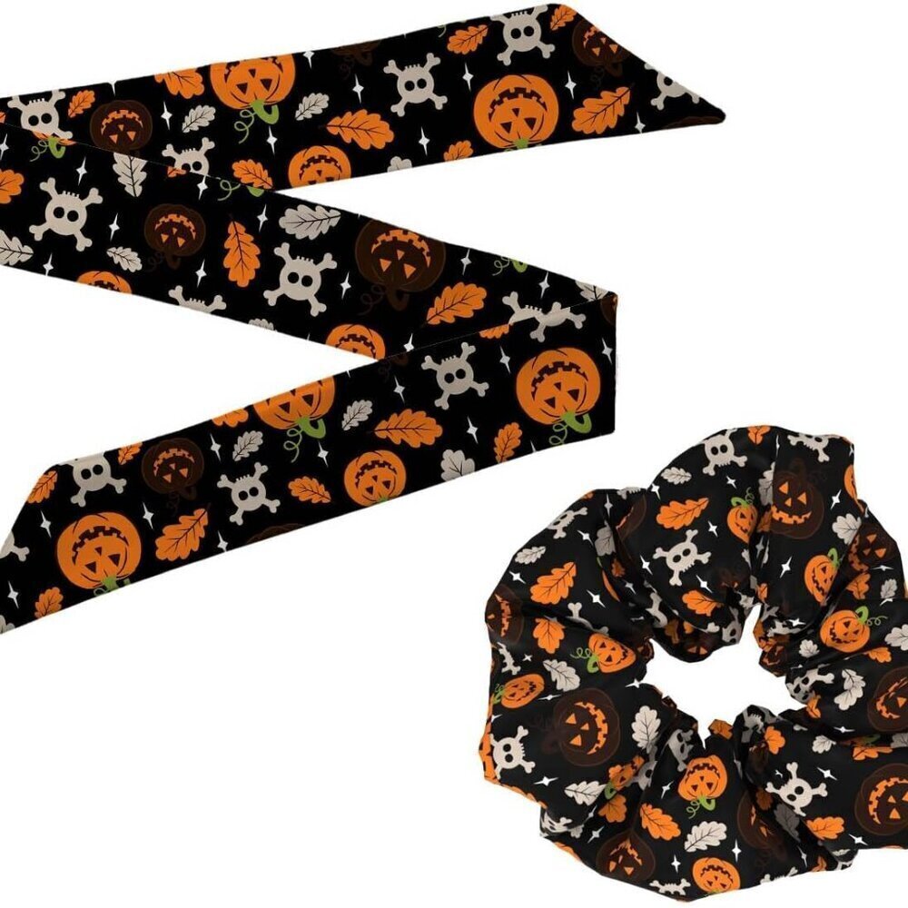 Halloween Handbag Scarf Neckerchief Set for Women Girls Costume Accessories - Picture 4 of 4